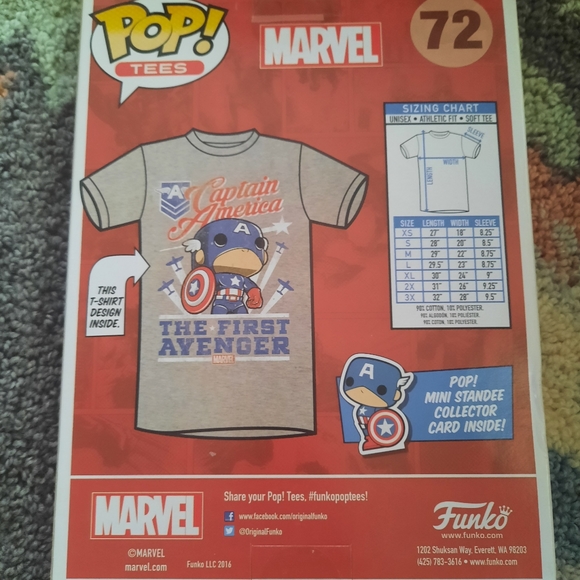 FUNKO POP TEES CAPTAIN AMERICA - Picture 2 of 2